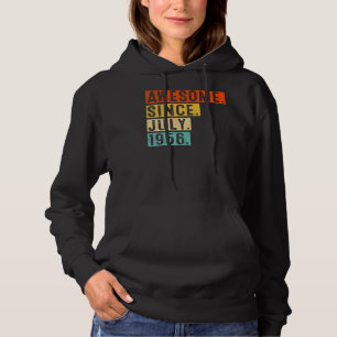 Awesome Since July 1956 Vintage 66th Birthday Hoodie