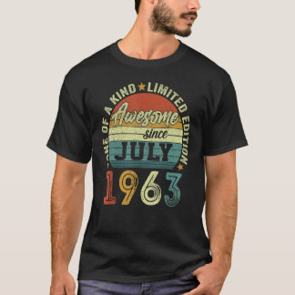 Awesome Since July 1963 59 Years Old 59th Birthday T-Shirt
