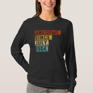 Awesome Since July 1964 Vintage 58th Birthday T-Shirt