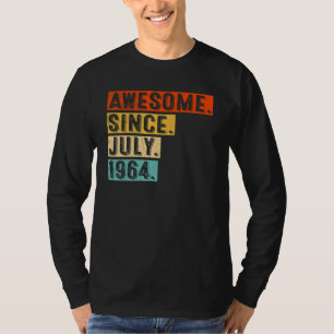 Awesome Since July 1964 Vintage 58th Birthday T-Shirt