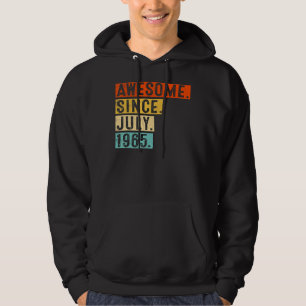 Awesome Since July 1965 Vintage 57th Birthday Hoodie