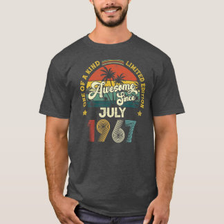 Awesome Since July 1967 Vintage 55th Birthday T-Shirt
