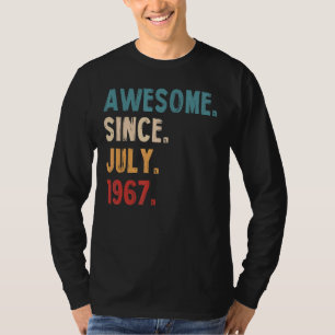 Awesome Since July 1967 Vintage 55th Birthday T-Shirt