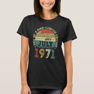 Awesome Since July 1971 51 Years Old 51th Birthday T-Shirt