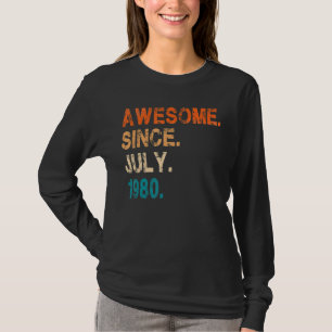 Awesome Since July 1980 Vintage 42nd Birthday 1 T-Shirt