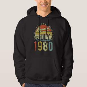 Awesome Since July 1980 Vintage 42nd Birthday For Hoodie