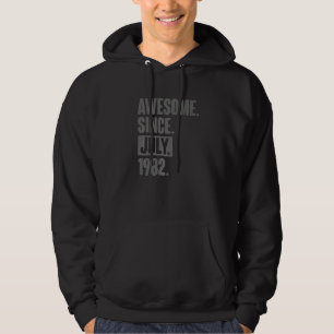 Awesome Since July 1982  40 Year Old 40th Birthday Hoodie