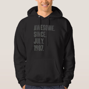 Awesome Since July 1987 35 Year Old 35th Birthda Hoodie