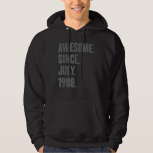 Awesome Since July 1988 34 Year Old 34th Birthda Hoodie