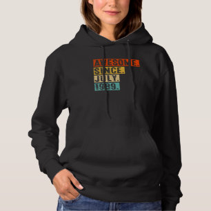 Awesome Since July 1989 Vintage 33rd Birthday Hoodie