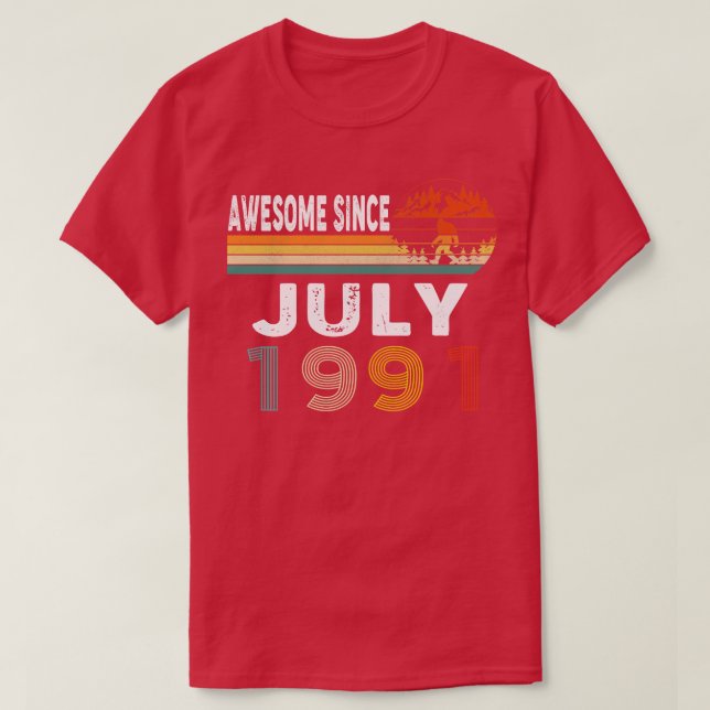 Awesome Since July 1991 T-Shirt (Design Front)