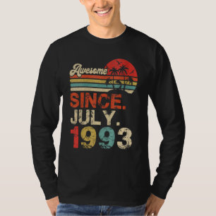 Awesome Since July 1993 Year Of 29th Birthday T-Shirt