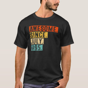 Awesome Since July 1995 Vintage 27th Birthday T-Shirt