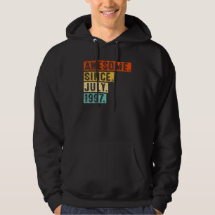Awesome Since July 1997 Vintage 25th Birthday Hoodie