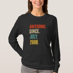 Awesome Since July 2000 22 Year Old 22nd Birthda T-Shirt