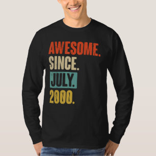 Awesome Since July 2000  22 Year Old 22nd Birthday T-Shirt