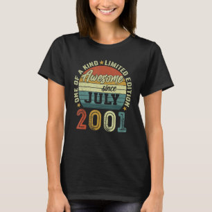 Awesome Since July 2001 21 Years Old 21th Birthday T-Shirt