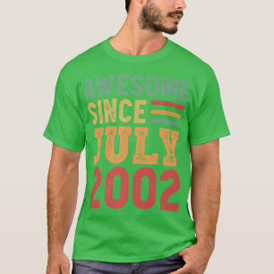 Awesome since July 2002 20th Birthday Retro Gift T-Shirt