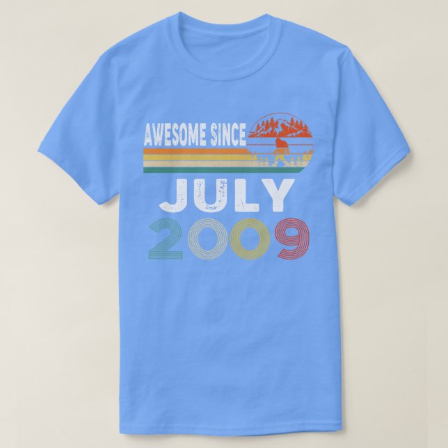 Awesome Since July 2009 T-Shirt (Design Front)