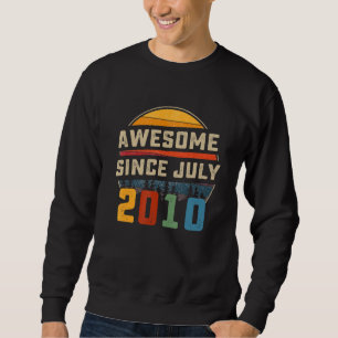 Awesome Since July 2010 12th Birthday 12 Years Ol Sweatshirt