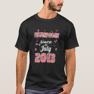 Awesome Since July 2013 Flowers 2013 July Birthday T-Shirt