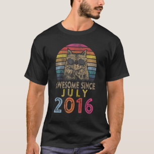 Awesome Since July 2016 7 Years Old 7th Birthday C T-Shirt