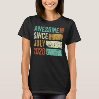 Awesome Since July 2020 2nd Birthday  2 Years Old  T-Shirt