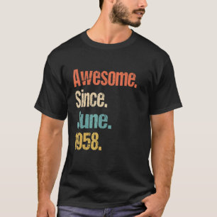 Awesome Since June 1958 64th Birthday Vintage T-Shirt