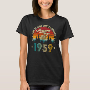 Awesome Since June 1959 63 Years Old 27th Birthday T-Shirt