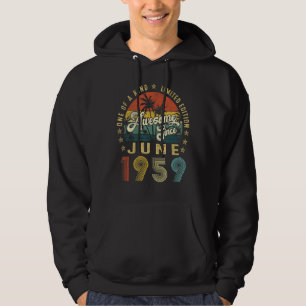 Awesome Since June 1959 Vintage 63rd Birthday For Hoodie