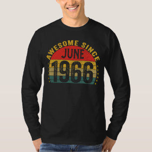 Awesome Since June 1966  57th Birthday Women Men T-Shirt
