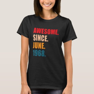 Awesome Since June 1968 Vintage Personalised Birth T-Shirt