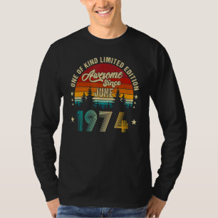Awesome Since June 1974 48 Years Old 27th Birthday T-Shirt