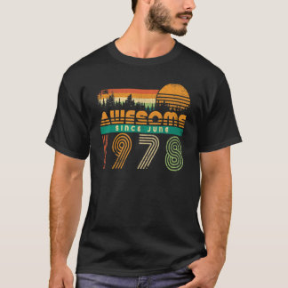 Awesome Since June 1978 Birthday  For Men Women Vi T-Shirt