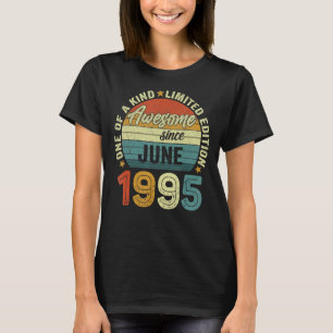 Awesome Since June 1995 27 Years Old 27th Birthday T-Shirt