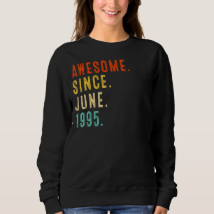 Awesome Since June 1995 Vintage 27th Birthday Sweatshirt