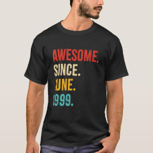 Awesome Since June 1999 Vintage 23rd Birthday 23 Y T-Shirt