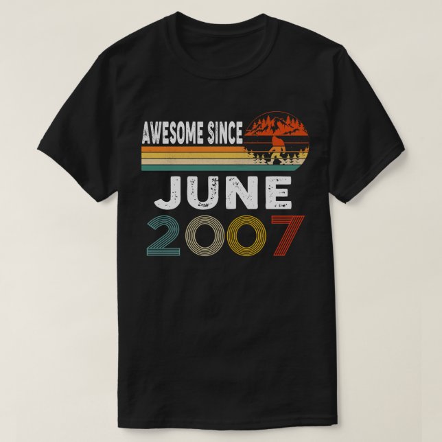 Awesome Since June 2007 T-Shirt (Design Front)