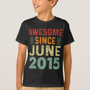 Awesome Since June 2015 Vintage Birthday T-Shirt