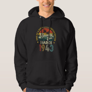 Awesome Since March 1943 Vintage 79th Birthday For Hoodie