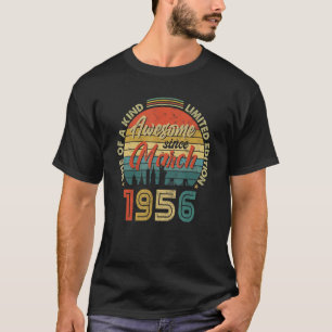 Awesome Since March 1956 Vintage 66th Birthday 1 T-Shirt