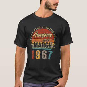 Awesome Since March 1967 Vintage 55Th Birthday T-Shirt