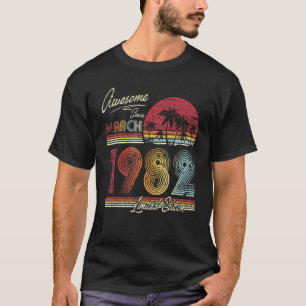 Awesome Since March 1982 40 Years 40th Birthday T-Shirt