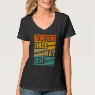 Awesome Since May 1931 Vintage 91th Men And Women T-Shirt