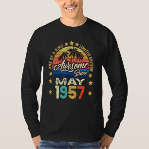 Awesome Since May 1957 Vintage 65th Birthday T-Shirt