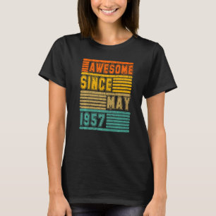 Awesome Since May 1957 Vintage 65th Men And Women T-Shirt
