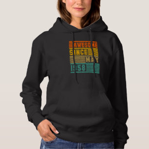Awesome Since May 1958 Vintage 64th Men And Women Hoodie