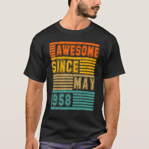 Awesome Since May 1958 Vintage 64th Men And Women  T-Shirt