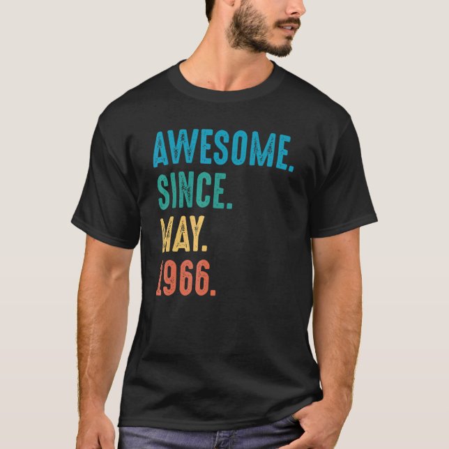 Awesome Since May 1966 Birthday T-Shirt (Front)