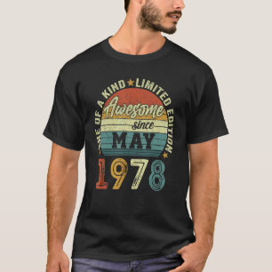 Awesome Since May 1978 44 Years Old 44th Birthday T-Shirt